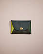 COACH®,REMADE COLORBLOCK MEDIUM POUCH,Leather,Pride,Green Multi,Front View