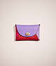 COACH®,REMADE COLORBLOCK MEDIUM POUCH,Leather,Pride,Pink/Multi,Front View