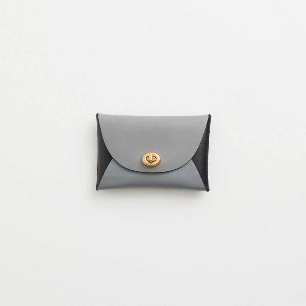 COACH®,Remade Colorblock Medium Pouch,Coin,Color Block,Logo,Embossed,Casual,,Front View