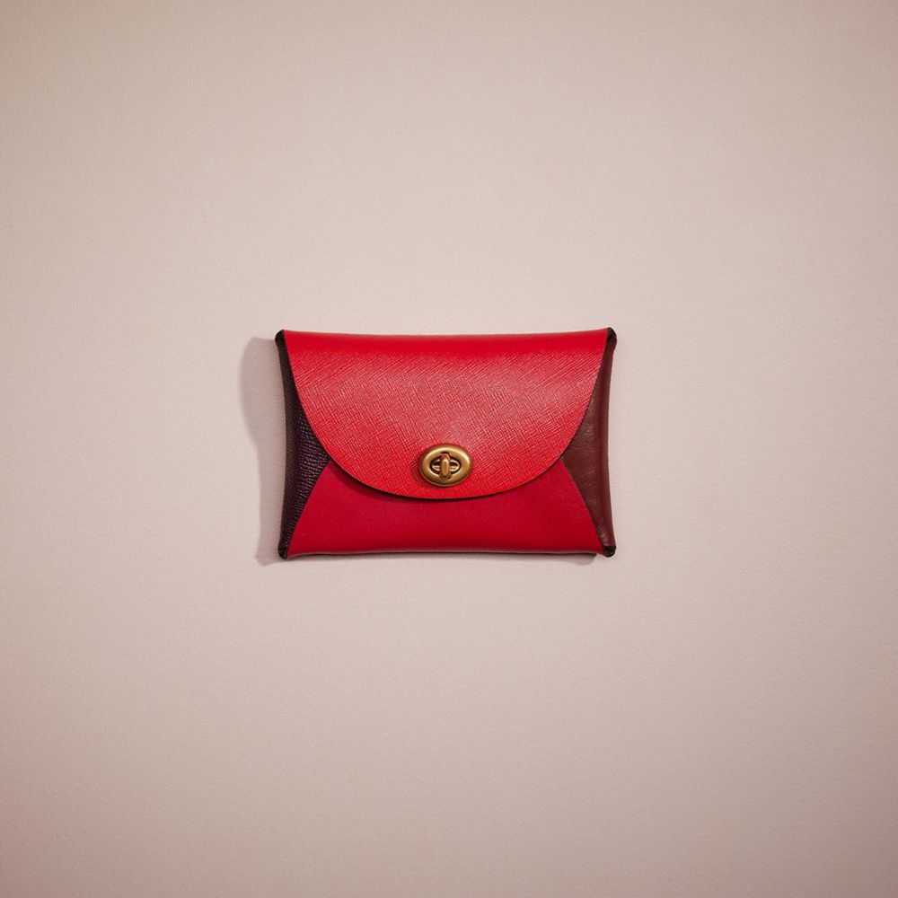 COACH®,REMADE COLORBLOCK MEDIUM POUCH,Leather,Pride,Red Multi,Front View