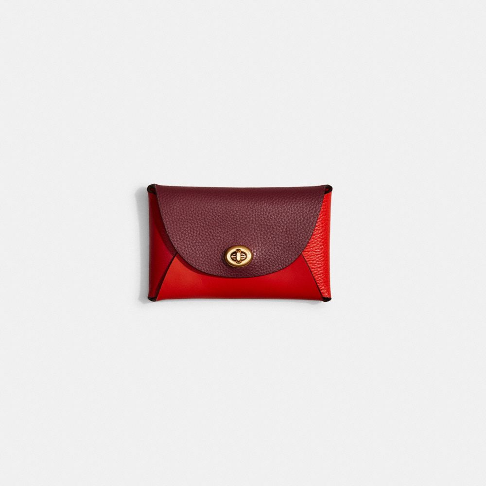 COACH®,REMADE COLORBLOCK MEDIUM POUCH,Leather,Pride,Red Multi,Front View