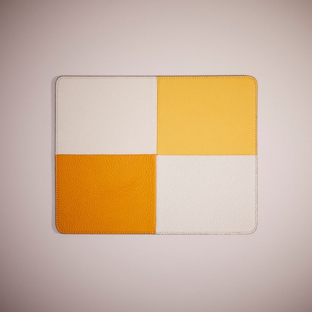 COACH®,REMADE COLORBLOCK MOUSE PAD,n/a,Medium,Beige Multi,Front View