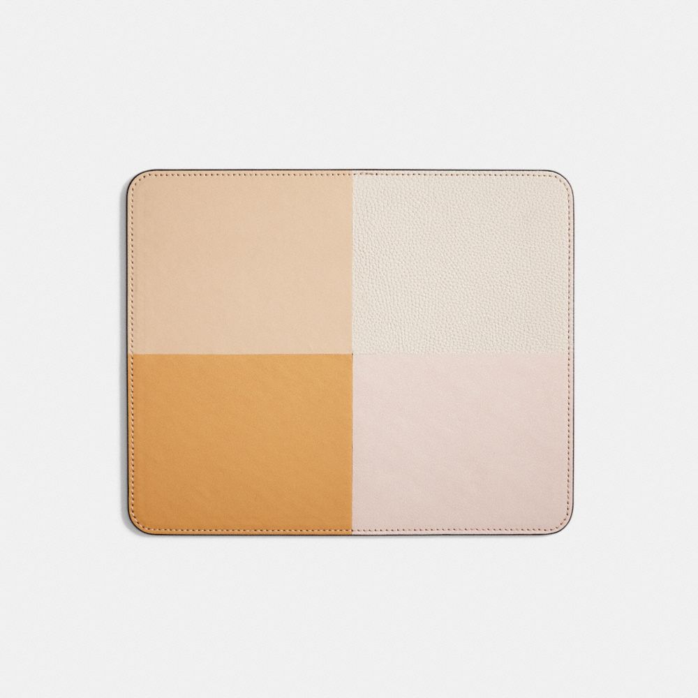 COACH®,REMADE COLORBLOCK MOUSE PAD,n/a,Medium,Beige Multi,Front View