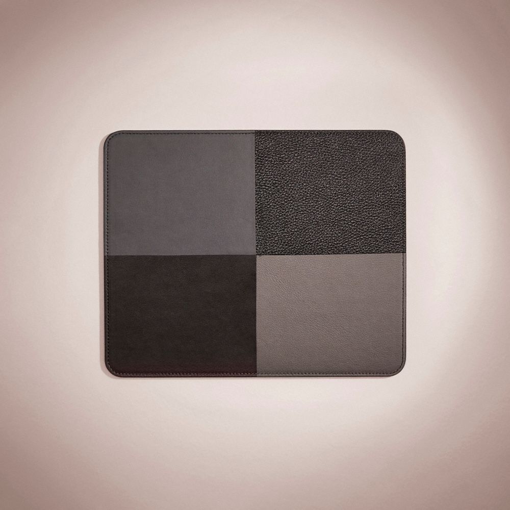 COACH®,REMADE COLORBLOCK MOUSE PAD,n/a,Medium,Black/Grey Multi,Front View