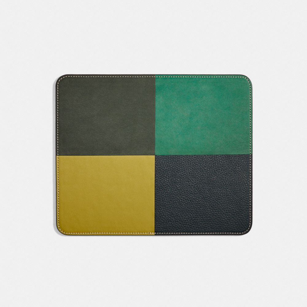 COACH®,REMADE COLORBLOCK MOUSE PAD,n/a,Medium,Green Multi,Front View