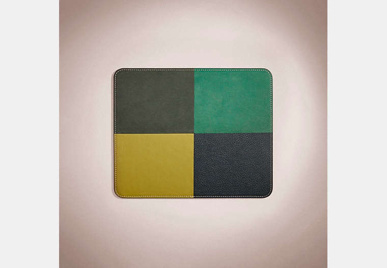 COACH®,REMADE COLORBLOCK MOUSE PAD,n/a,Medium,Green Multi,Front View