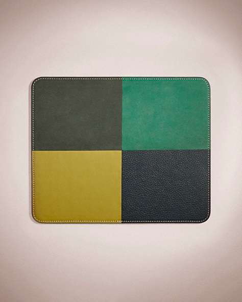 COACH®,REMADE COLORBLOCK MOUSE PAD,n/a,Medium,Green Multi,Front View