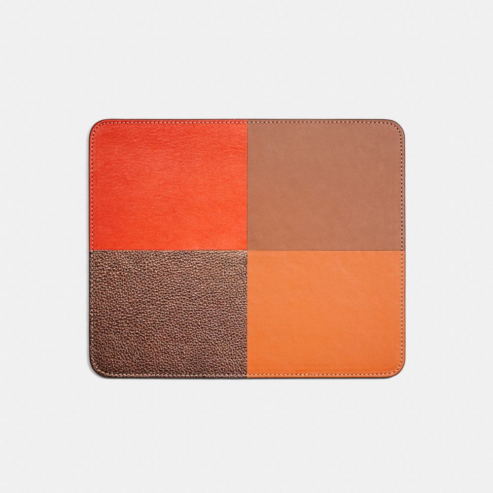 COACH®,REMADE COLORBLOCK MOUSE PAD,n/a,Medium,Brown/Multi,Front View