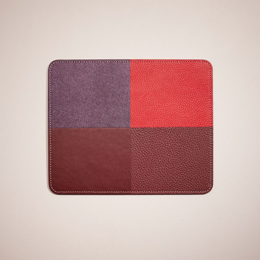 COACH®,REMADE COLORBLOCK MOUSE PAD,n/a,Medium,Red Multi,Front View