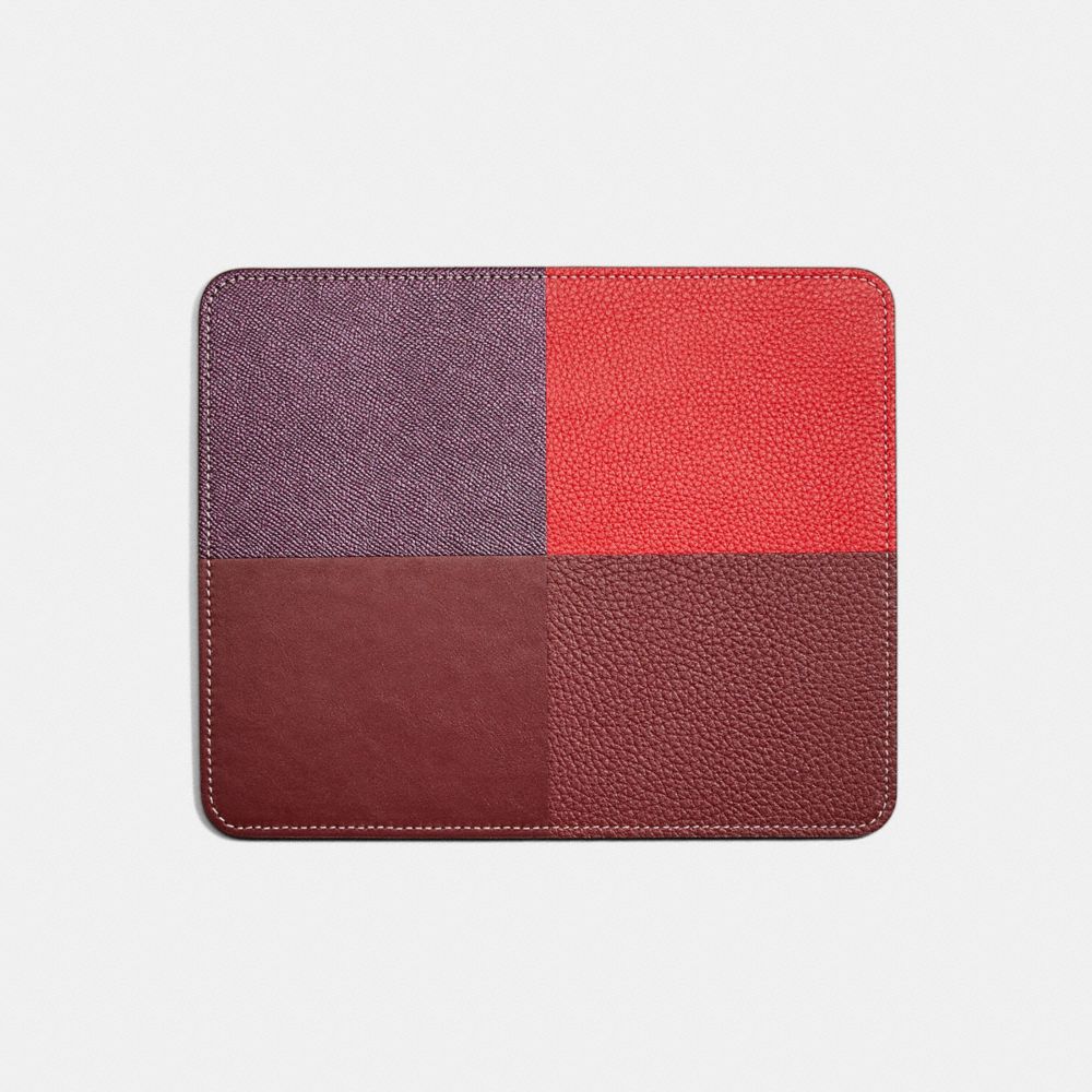 COACH®,REMADE COLORBLOCK MOUSE PAD,n/a,Medium,Red Multi,Front View