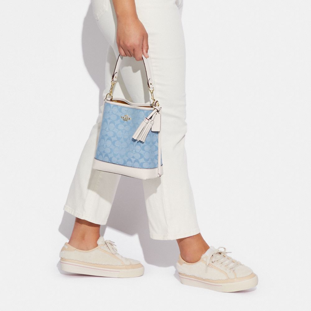 COACH®  Mollie Bucket Bag In Signature Canvas With Heart Cherry Print