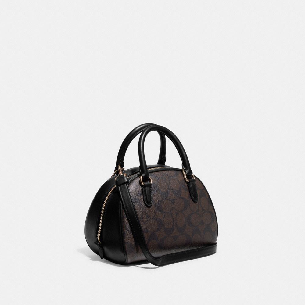 COACH®,Sydney Satchel In Signature Canvas,,Angle View