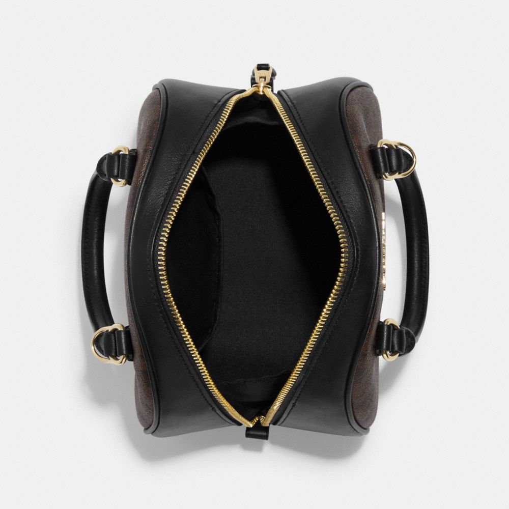 COACH®,Sydney Satchel In Signature Canvas,,Inside View,Top View