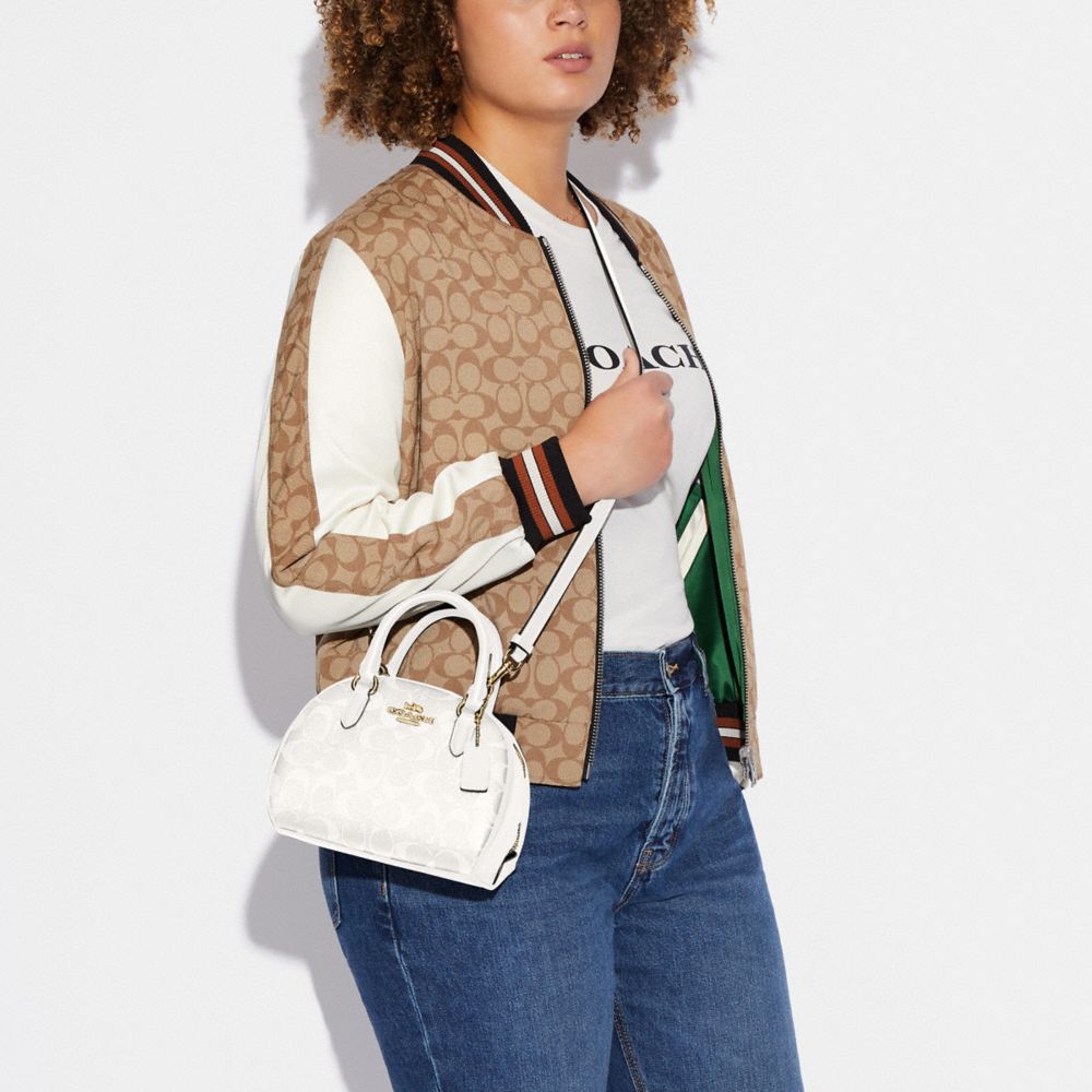 COACH®,Sydney Satchel In Signature Canvas,,Detail View