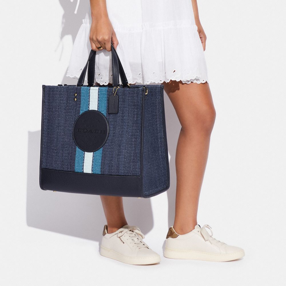 COACH®,Dempsey Tote Bag 40 With Coach Patch,,Detail View