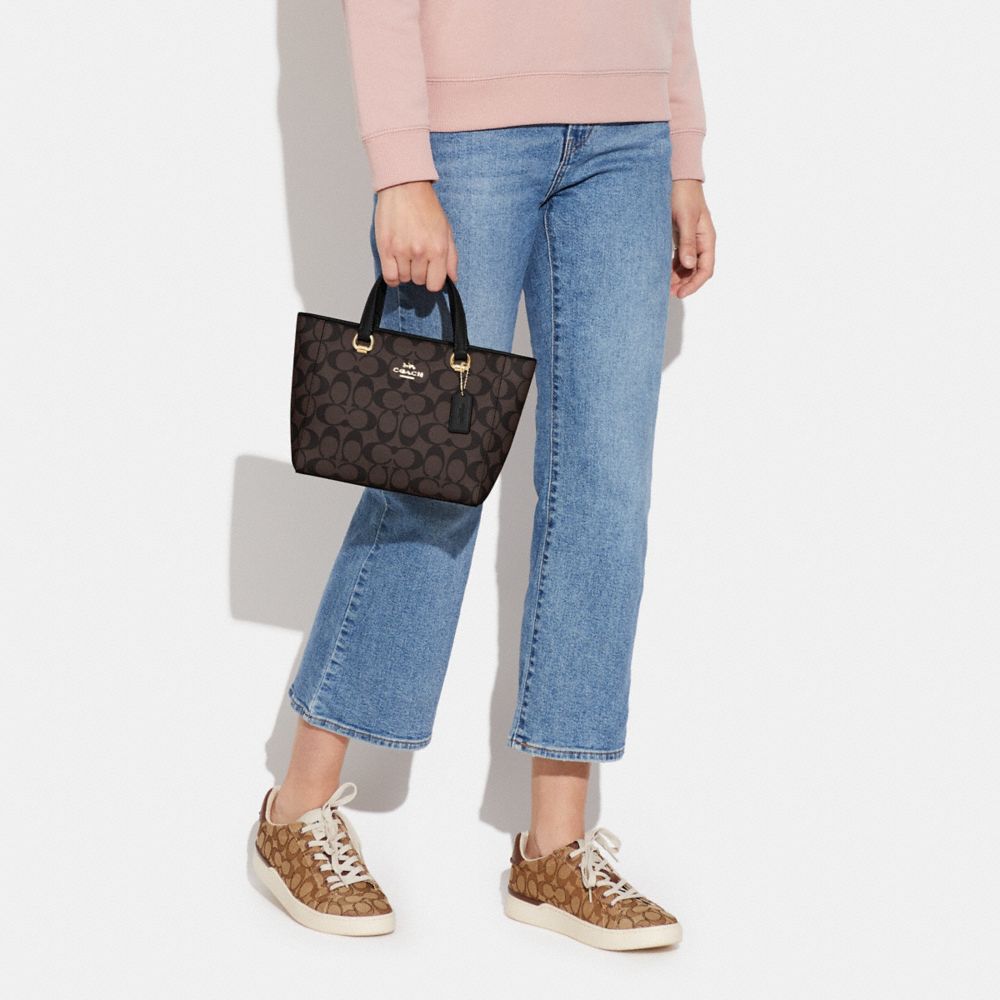 COACH®,Alice Satchel In Signature Canvas,,Detail View
