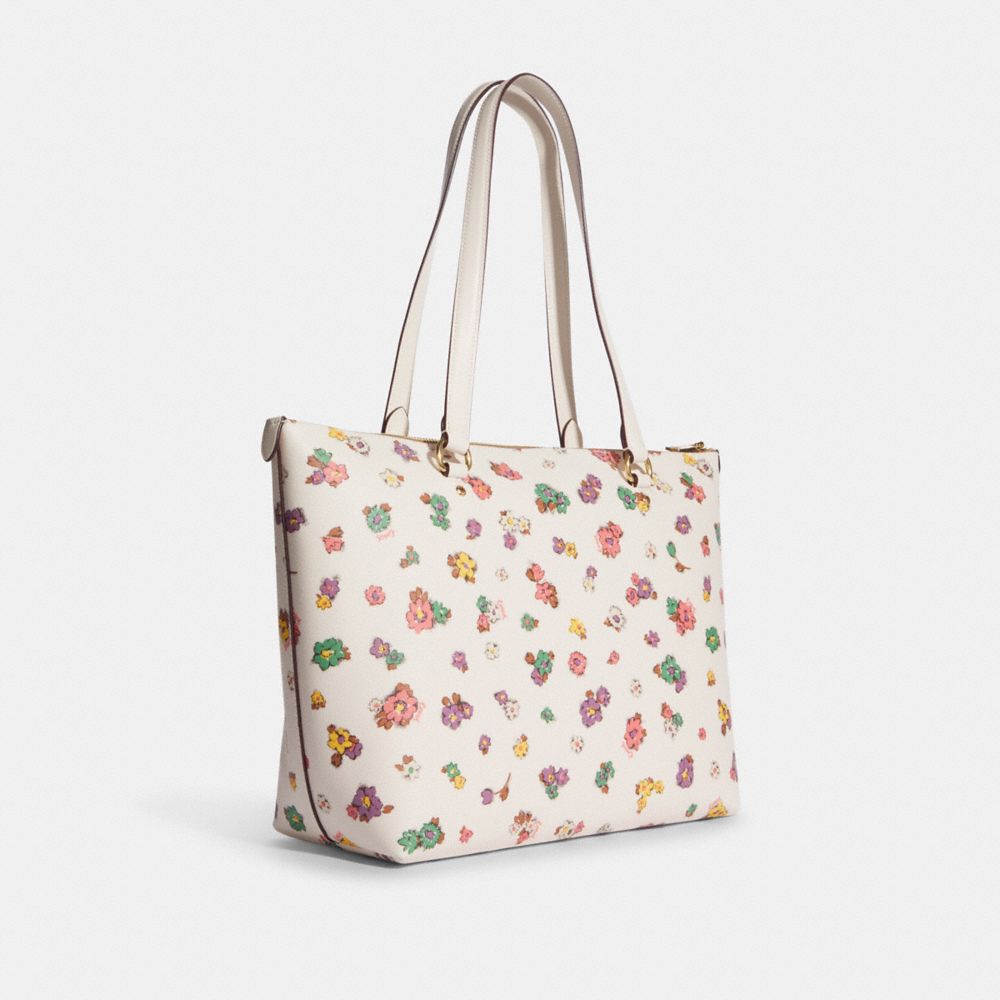 COACH®  Gallery Tote In Signature Canvas With Floral Cluster Print