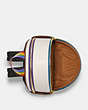 COACH®,MINI COURT BACKPACK WITH RAINBOW COACH,canvas,Medium,Gold/Chalk Multi,Inside View,Top View