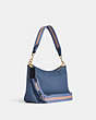 COACH®,ELLIS SHOULDER BAG,Leather,Mini,Gold/Midnight Multi,Angle View