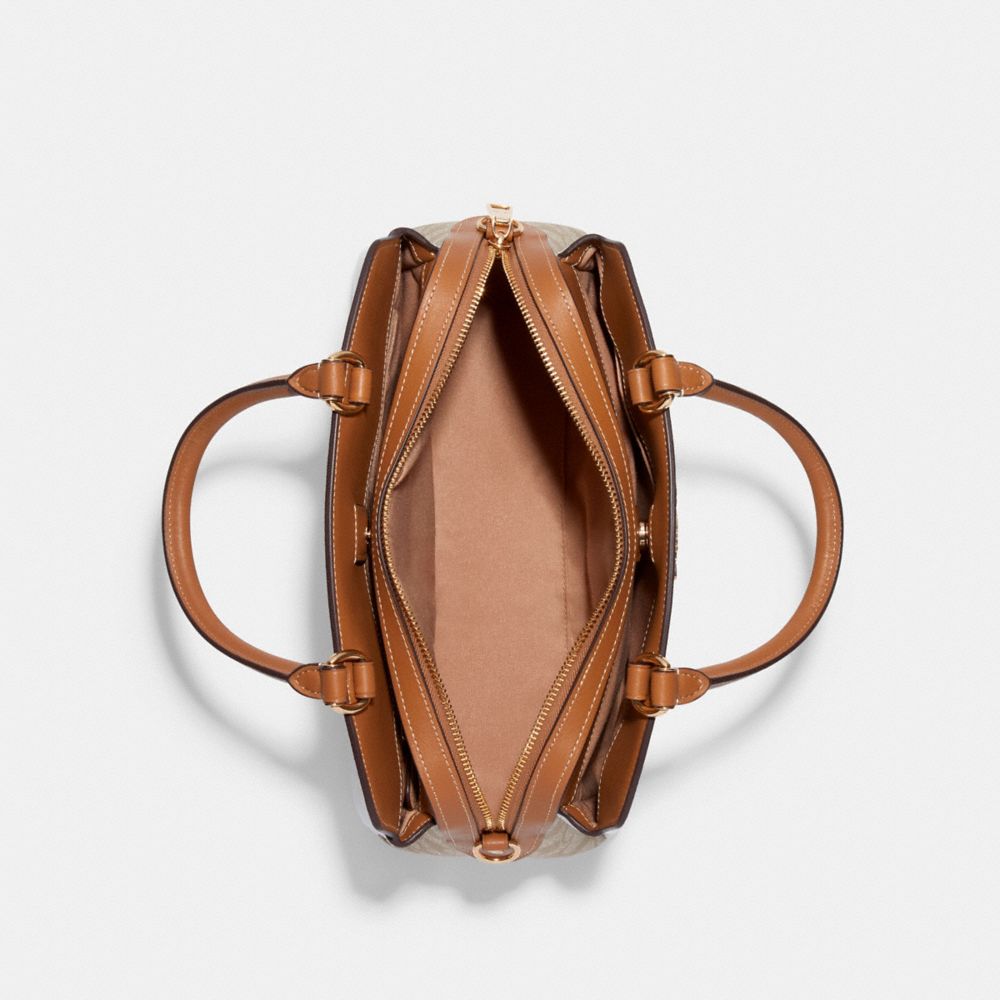 COACH®,Lillie Carryall In Blocked Signature Canvas,,Inside View,Top View