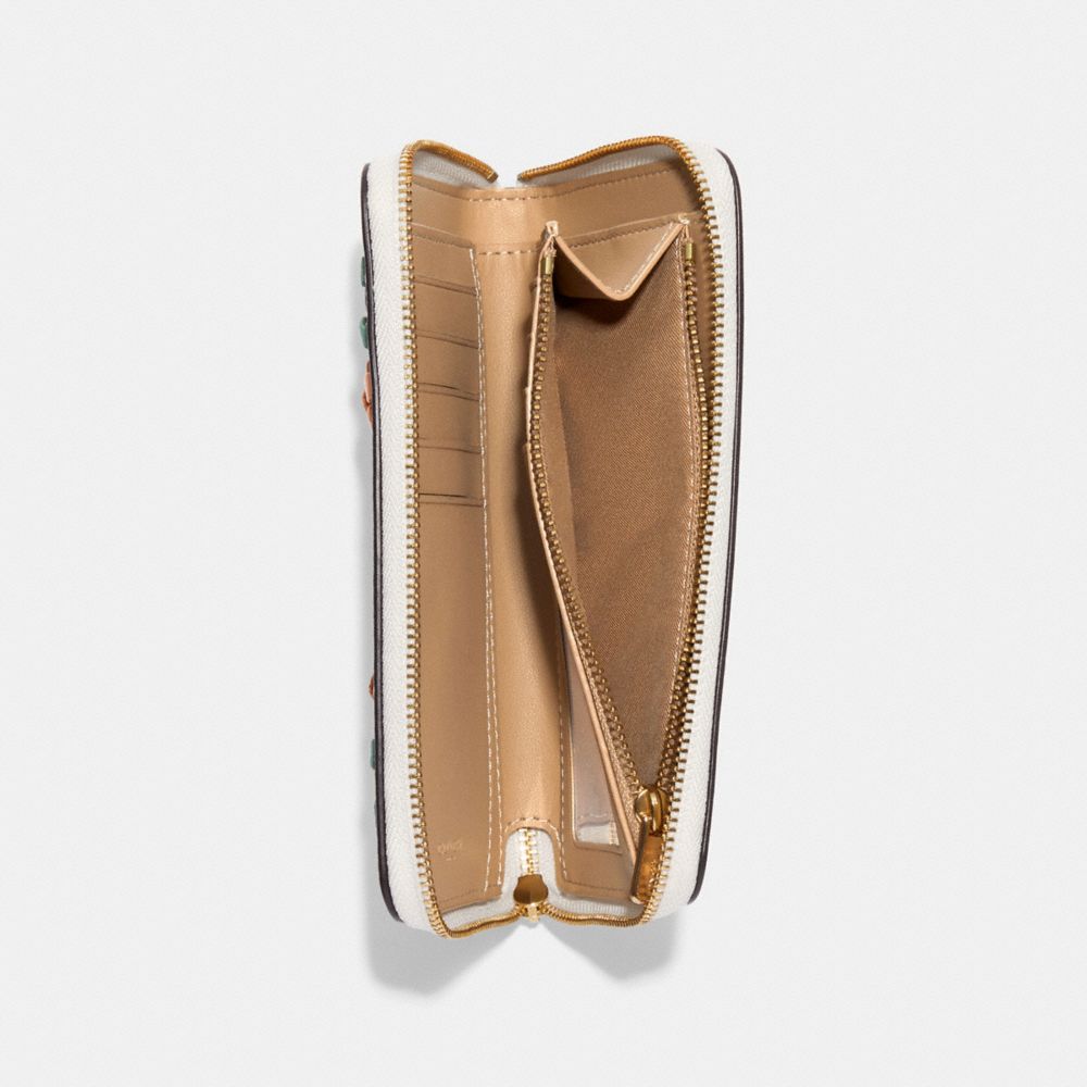 Coach - Cream Floral Leather Mini Wallet – Current Boutique