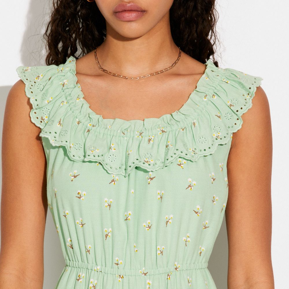 Sleeveless Ruffle Midi Dress