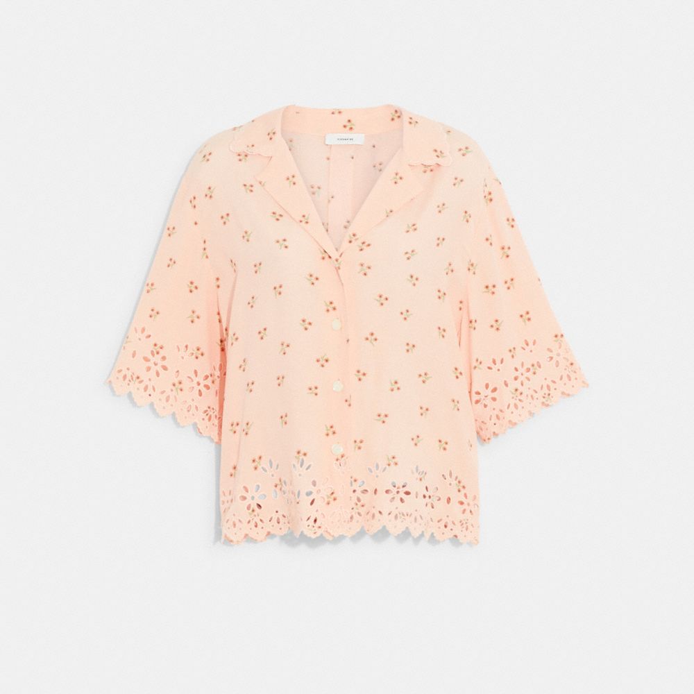 Broderie Anglaise Camp Shirt