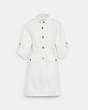 COACH®,DENIM DRESS,cotton,Bleach White,Front View