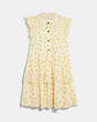 COACH®,BRODERIE ANGLAISE DRESS IN ORGANIC COTTON,cotton,Cream/Yellow,Front View