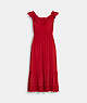 COACH®,SLEEVELESS RUFFLE DRESS,Viscose,True Red,Front View
