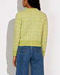 COACH®,SIGNATURE CARDIGAN,cotton,Yellow,Scale View
