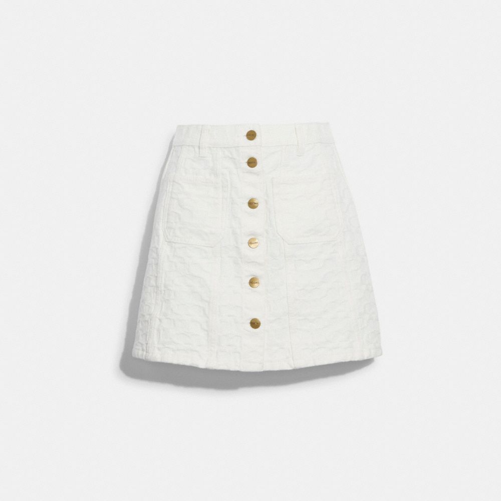 COACH® | Signature Denim Skirt