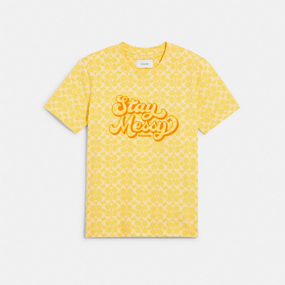 Signature Stay Messy T Shirt In Organic Cotton