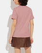 COACH®,REXY T-SHIRT IN ORGANIC COTTON,cotton,Pink,Scale View