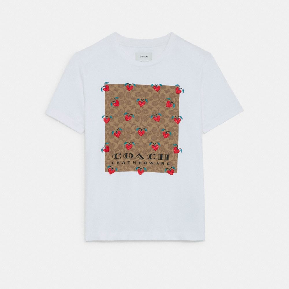 Regular-fit pure-cotton T-shirt with monogram jacquard