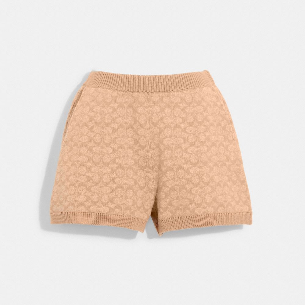 COACH®,SHORT SIGNATURE,Naturel,Front View