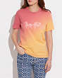 COACH®,OMBRE HORSE AND CARRIAGE T-SHIRT IN ORGANIC COTTON,Organic Cotton,Multi,Scale View