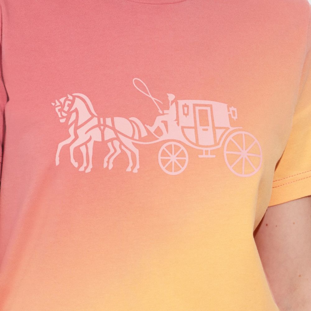 オンブレ ホース アンド キャリッジ Tシャツ オーガニック コットン 2