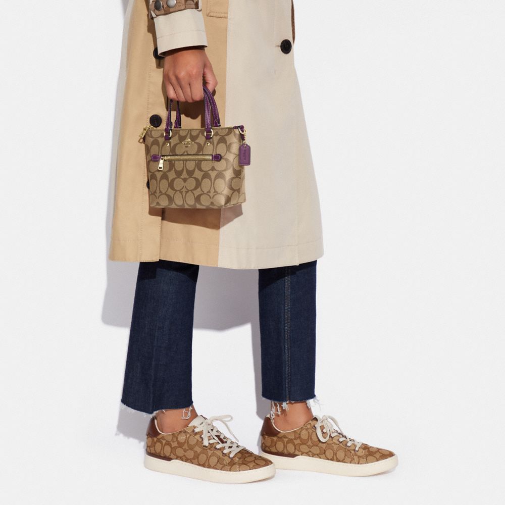 COACH®  Phone Crossbody In Signature Canvas With Cat Mittens Print