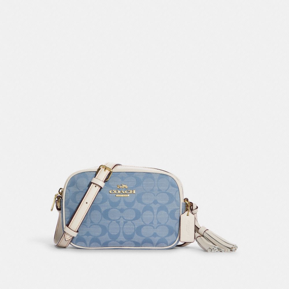 Coach C8666 Mini Camera Bag In Signature Chambray In Gold/DENIM MULTI 