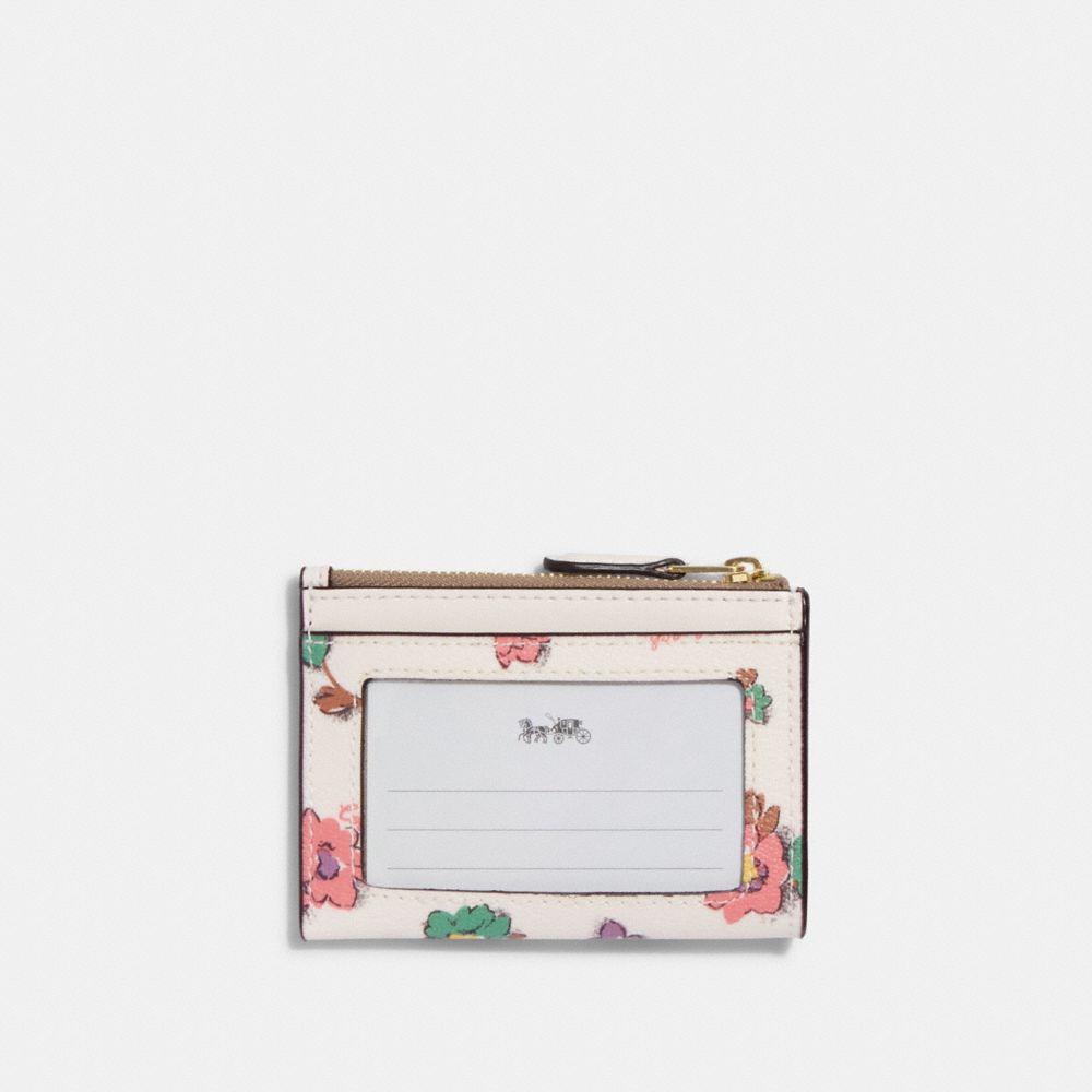 Mini Skinny Id Case With Spaced Floral Field Print