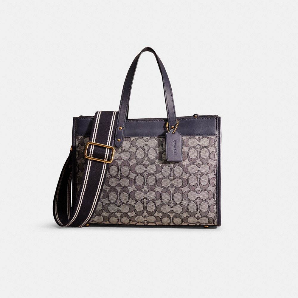 Restored Field Tote 30 In Signature Jacquard