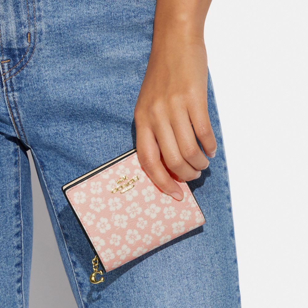 Snap Wallet With Graphic Ditsy Floral Print