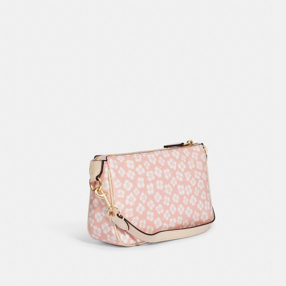 Heart Floral Print Nolita 19 Wristlet