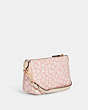 COACH®,NOLITA 19 WITH GRAPHIC DITSY FLORAL PRINT,Mini,Gold/Pink Multi,Angle View