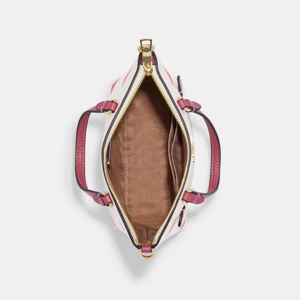 Mini Gallery Crossbody With Stripe Heart Print