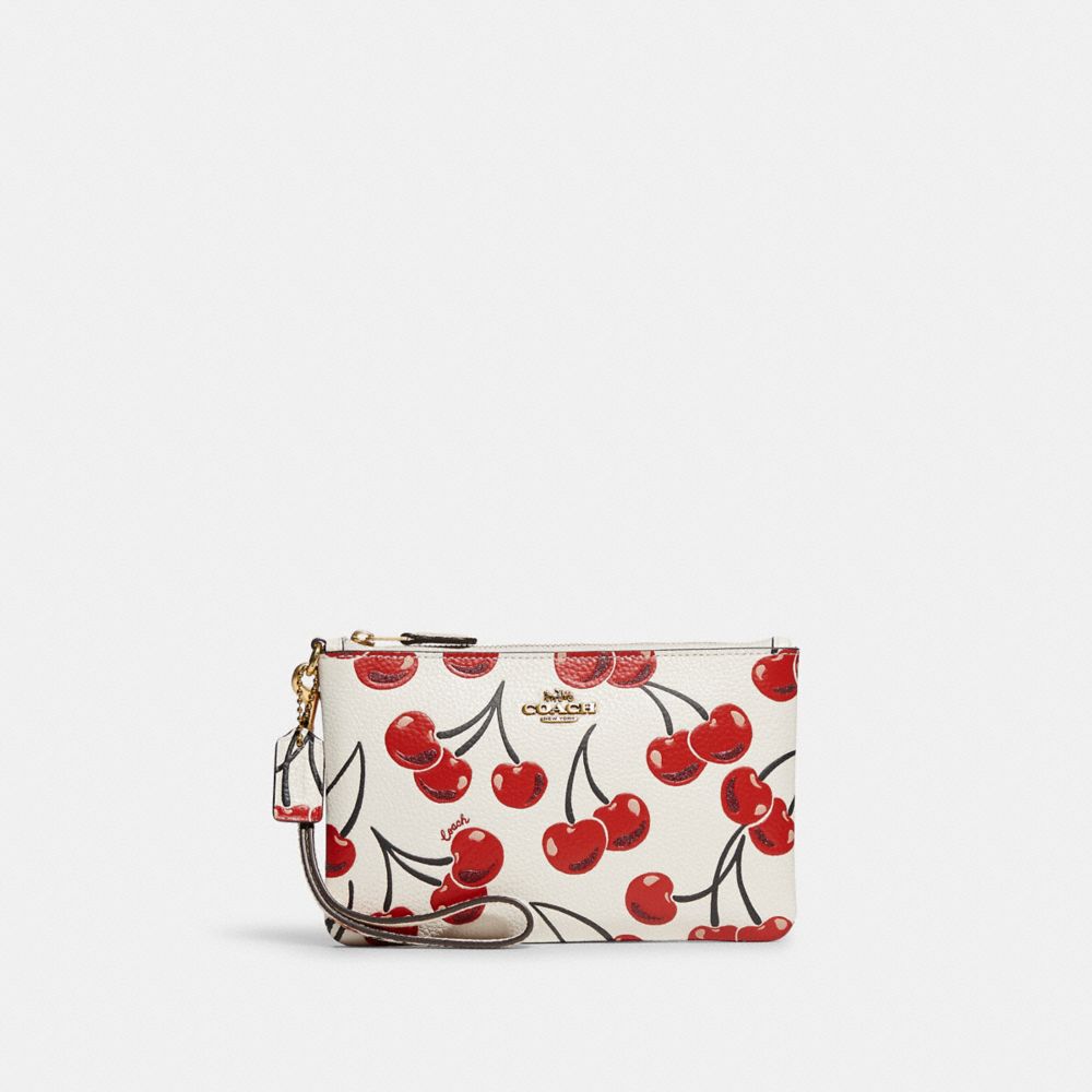 Petit wristlet à imprimé cerises