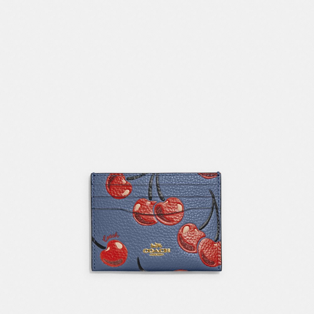 COACH®  Card Case With Cherry Print