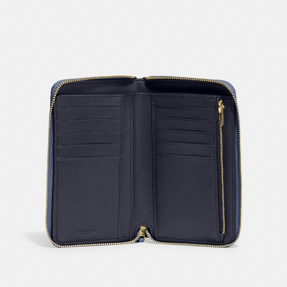 Portefeuille moyen à zip-contour à imprimé cerises