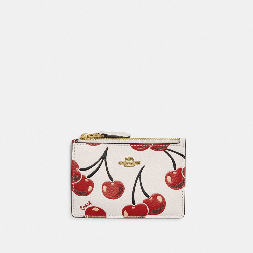 COACH®  Mini Skinny Id Case With Cherry Print